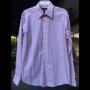 EXPRESS DESIGN STUDIO, Premium Woven Cotton, size L 16- 16 1/2 ,MODERN FIT New